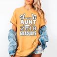 Proud Aunt Of A 2018 Graduate Senior Graduation School Shirt Women's Comfort Colors T-Shirt Mustard