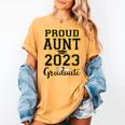 Proud Aunt Of A 2023 Graduate Family Matching Graduation Women's Comfort Colors T-Shirt Mustard
