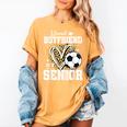 Proud Boyfriend Of A 2026 Senior Soccer Graduation Leopard Women's Comfort Colors T-Shirt Mustard