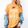 Proud Of My BS Graduation Bachelor's Degree T-Shirt Women's Comfort Colors T-Shirt Mustard
