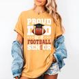 Proud Dad Of a Football Senior 2026 Graduation Women's Comfort Colors T-Shirt Mustard