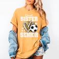 Proud Sister Of A 2026 Senior Soccer Graduation Leopard Women's Comfort Colors T-Shirt Mustard