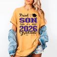 Proud Son Of a Class Of 2026 Graduate For Graduation Women's Comfort Colors T-Shirt Mustard