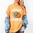 Proud Stepdad Of A 2026 Senior Basketball Graduation Leopard Women's Comfort Colors T-Shirt Mustard