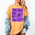 Purple Comic Book Purple Color Graphic Women's Comfort Colors T-Shirt Mustard