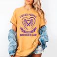 Purple In Memory Of My Brother In Law Alzheimers Awareness Women's Comfort Colors T-Shirt Mustard Purple In Memory Of My Brother In Law Alzheimers Awareness Women's Comfort Colors T-Shirt Mustard