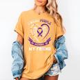 Purple In Memory Of My Friend Epilepsy Awareness Back Print Women's Comfort Colors T-Shirt Mustard