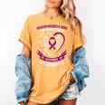 Purple In Memory Of Godmother Pancreatic Cancer Awareness Women's Comfort Colors T-Shirt Mustard Purple In Memory Of Godmother Pancreatic Cancer Awareness Women's Comfort Colors T-Shirt Mustard