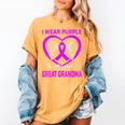 Purple In Memory Of Great Grandma Epilepsy Awareness Graphic Women's Comfort Colors T-Shirt Mustard