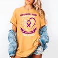 Purple In Memory Great Grandma Pancreatic Cancer Awareness Women's Comfort Colors T-Shirt Mustard