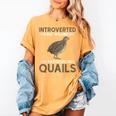 Quail Bird Lover Introvert Quail Women's Comfort Colors T-Shirt Mustard Quail Bird Lover Introvert Quail Women's Comfort Colors T-Shirt Mustard
