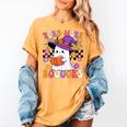 Read More Books Ghost Reading Book Teacher Halloween Women's Comfort Colors T-Shirt Mustard