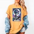 The Reader Tarot Card Reading Skeleton Skull Book Lover Women's Comfort Colors T-Shirt Mustard The Reader Tarot Card Reading Skeleton Skull Book Lover Women's Comfort Colors T-Shirt Mustard