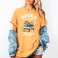 Reading Books Are My Therapy Women's Comfort Colors T-Shirt Mustard