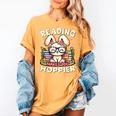 Reading Makes You Hoppier Bunny Book Fans Toddler Kid Women's Comfort Colors T-Shirt Mustard