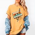 Retro Cassette Tape & Pencil Rewind Nostalgia Party 80s 90s Women's Comfort Colors T-Shirt Mustard