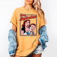 Retro Vampire Book Cover Style Stay Hydrated Halloween Women's Comfort Colors T-Shirt Mustard Retro Vampire Book Cover Style Stay Hydrated Halloween Women's Comfort Colors T-Shirt Mustard