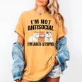 Sarcasm Cat Sarcastic Introvert Antisocial Cat Lover Women's Comfort Colors T-Shirt Mustard