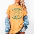 He Sees What You'Ve Been Reading Christmas Bookish Santa Premium Tri-Blend Women's Comfort Colors T-Shirt Mustard