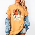 Senior Basketball Class Of 2026 Coquette Graduation Day Women's Comfort Colors T-Shirt Mustard