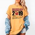Senior Class Of 2019 Tshirt Graduation Students Football Women's Comfort Colors T-Shirt Mustard
