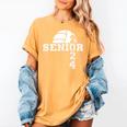 Senior Class Of 2024 Volleyball Seniors School Graduation Women's Comfort Colors T-Shirt Mustard