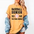 Senior Class Of 2025 Baseball Senior Night Graduation Party Women's Comfort Colors T-Shirt Mustard