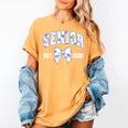 Senior Class Of 2026 Graduation Girly Floral Coquette Bow Women's Comfort Colors T-Shirt Mustard