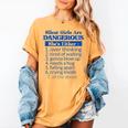 Silent Girls Are Dangerous T For Quiet Introvert Girl Women's Comfort Colors T-Shirt Mustard Silent Girls Are Dangerous T For Quiet Introvert Girl Women's Comfort Colors T-Shirt Mustard