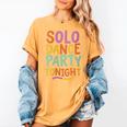 Solo Dance Party Tonight Singles Introvert Humor Women's Comfort Colors T-Shirt Mustard Solo Dance Party Tonight Singles Introvert Humor Women's Comfort Colors T-Shirt Mustard