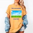 Out Standing In Her Field Graduation Tee Women's Comfort Colors T-Shirt Mustard