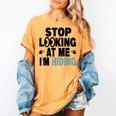 Stop Looking At Me I’m Hiding Sarcastic Introvert Joke Women's Comfort Colors T-Shirt Mustard