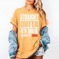 Straight Outta 4th Grade Graduation Class 2028 Fourth Grade Women's Comfort Colors T-Shirt Mustard