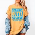 Straight Outta College Class Of 2018 Graduation Shirt Women's Comfort Colors T-Shirt Mustard