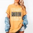 Straight Outta Cosmetology School Leopard Graduation Women's Comfort Colors T-Shirt Mustard
