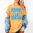 Straight Outta Second Grade Graduation Class Women's Comfort Colors T-Shirt Mustard