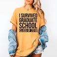 I Survived Graduate School Class Of 2018 Graduation Women's Comfort Colors T-Shirt Mustard