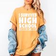 I Survived High School Class Of 2018 Graduation Women's Comfort Colors T-Shirt Mustard