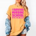 I Survived Nursing School Class Of 2018 Graduation Shirt Women's Comfort Colors T-Shirt Mustard