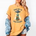 Teacher Alien Books UFO Reading Take Me To Your Reader Women's Comfort Colors T-Shirt Mustard Teacher Alien Books UFO Reading Take Me To Your Reader Women's Comfort Colors T-Shirt Mustard