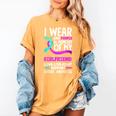 Teal & Purple In Memory Of My Girlfriend Suicide Prevention Women's Comfort Colors T-Shirt Mustard Teal & Purple In Memory Of My Girlfriend Suicide Prevention Women's Comfort Colors T-Shirt Mustard