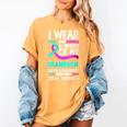 Teal & Purple In Memory Of My Grandson Suicide Prevention Women's Comfort Colors T-Shirt Mustard