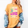 Teal & Purple In Memory Of My Sister Suicide Prevention Women's Comfort Colors T-Shirt Mustard Teal & Purple In Memory Of My Sister Suicide Prevention Women's Comfort Colors T-Shirt Mustard