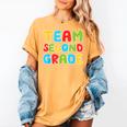 Team Second Grade Shirt 2nd Grade Back To School Graduation Women's Comfort Colors T-Shirt Mustard