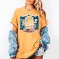 Tired Moms Book Club Coffee Chaos And Chapters Graphic Women's Comfort Colors T-Shirt Mustard