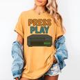 VHS Cassette Retro Analog Nostalgia Theme Women's Comfort Colors T-Shirt Mustard VHS Cassette Retro Analog Nostalgia Theme Women's Comfort Colors T-Shirt Mustard