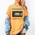 VHS Cassette Tape Retro 80s 90s Nostalgia Women's Comfort Colors T-Shirt Mustard VHS Cassette Tape Retro 80s 90s Nostalgia Women's Comfort Colors T-Shirt Mustard