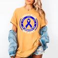 I Wear Blue In Memory Of My Aunt Colon Cancer Awareness Women's Comfort Colors T-Shirt Mustard I Wear Blue In Memory Of My Aunt Colon Cancer Awareness Women's Comfort Colors T-Shirt Mustard