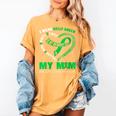 I Wear Kelly Green In My Memory Of My Mom Bile Duct Cancer Women's Comfort Colors T-Shirt Mustard