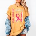 I Wear Pink In Memory Of Friend Breast Cancer Awareness Flag Women's Comfort Colors T-Shirt Mustard